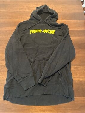 FA Black Hoodie with White Label